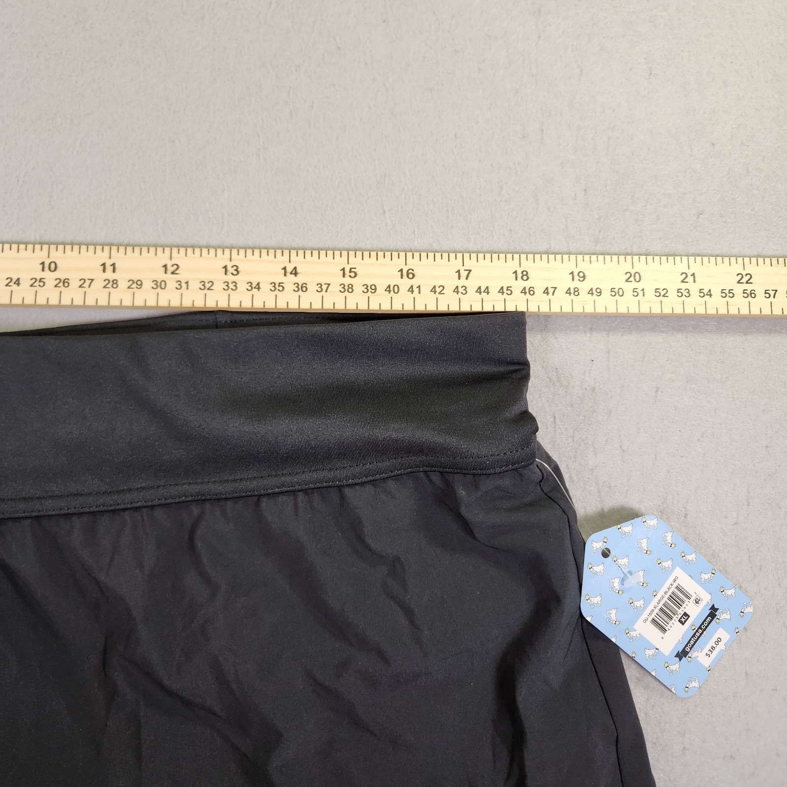 Goat Usa Athletic Shorts Womens X Large Black Running Gym Lined Pocket Nwt — image 2 of 6